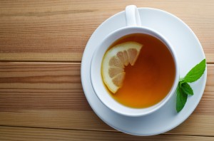 saucer-cup-mint-tea-drink-lemon